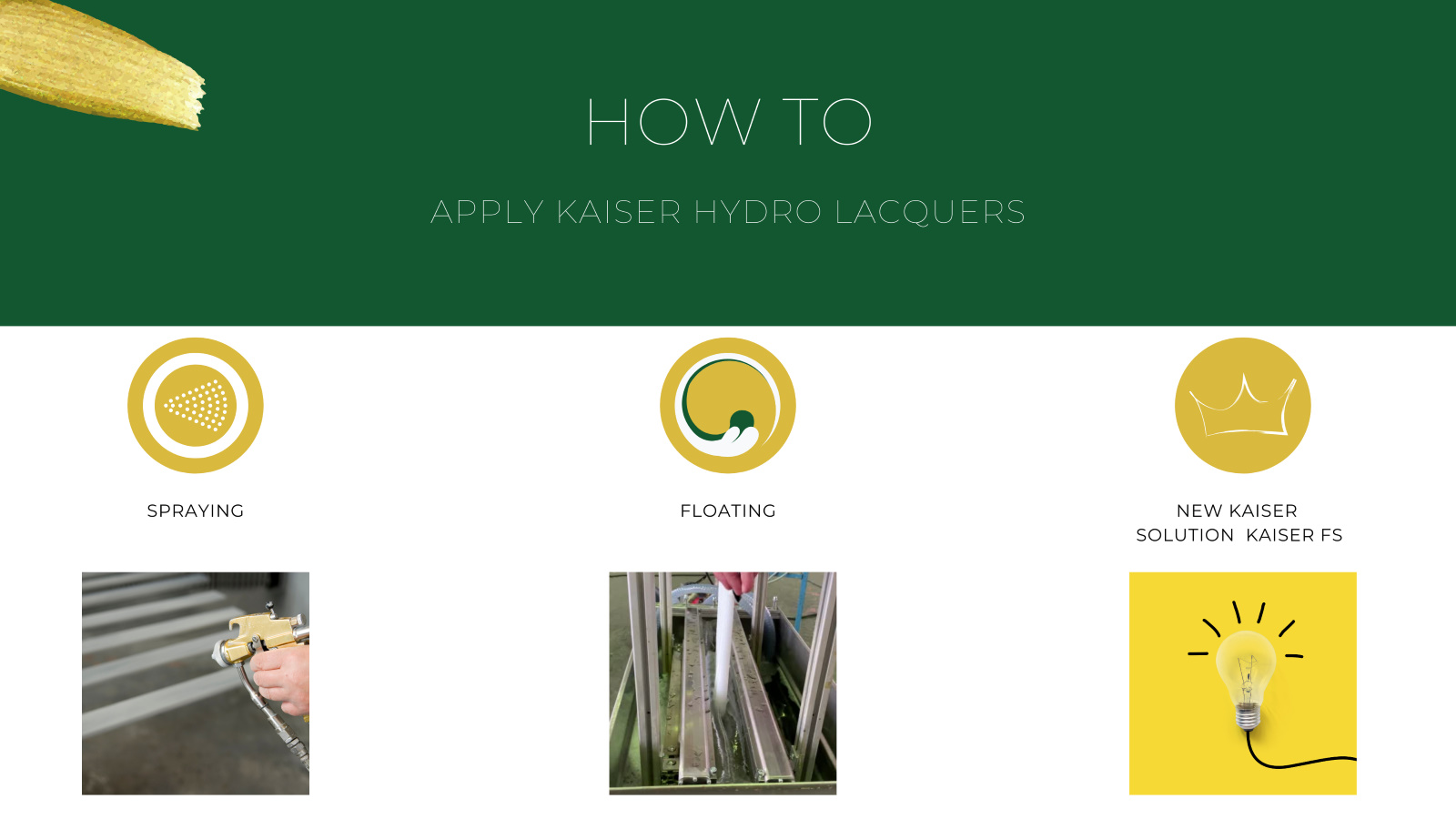 How to apply KAISER Hydro Lacquers, Spraying, Floating, Kaiser Solution, KAISER FS